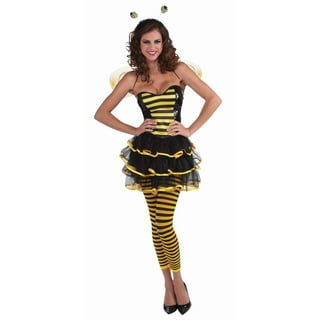Skeleteen Black and Yellow Tights - Striped Nylon Bumble Bee Stretch  Pantyhose Stocking Accessories for Every Day Attire and Costumes for Teens  and Children 