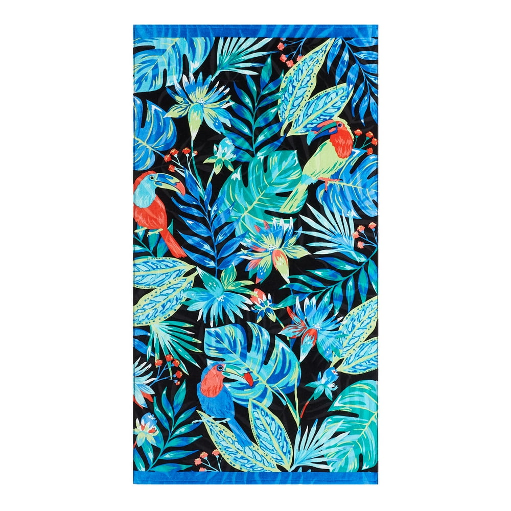Better Homes & Gardens Neotropics Beach Towel, 38” x 72”