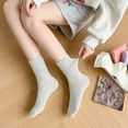 thumbnail image 3 of Women's Slouchy Ankle Socks Soft Solid Cotton for Casual Comfort 2 Pairs, 3 of 7