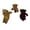Brown, variant on Things2Die4 Things2die4 Dog Pot Hangers Set of 3 Resin Puppy Planter Figurines, 3.5 in Tall