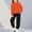 Orange_2, variant on Swuxness Toddler Long Sleeve Sweatshirts 2-Piece Suits Contrast Hooded Long Pants Trendy Wear