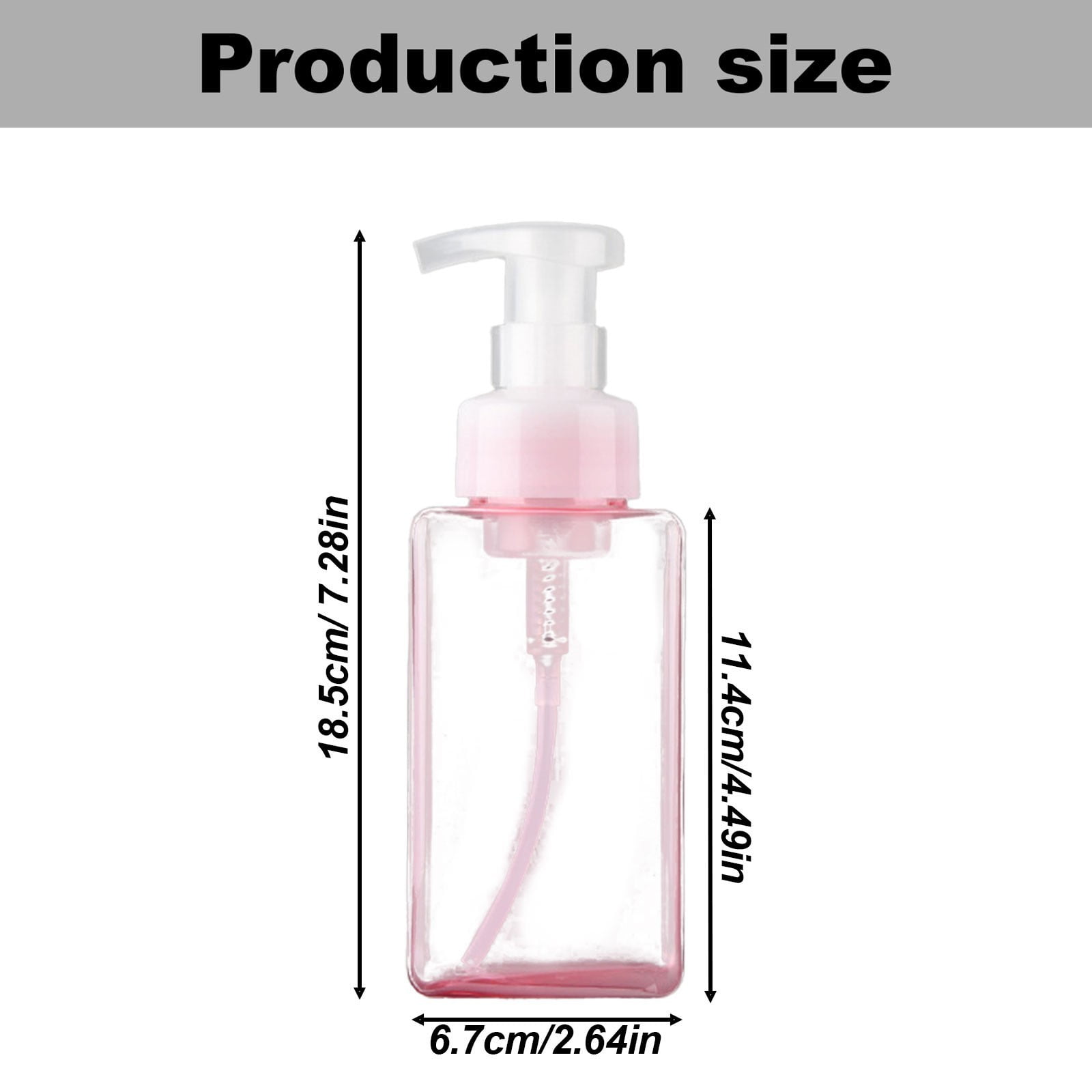 Bouteilles à Pompe En Mousse Carrée En Plastique PETG 250 Ml 8 Oz Distributeur De Savon Pour Les Mains Rechargeable Pour Savon Liquide, Shampoing, Gel Douche