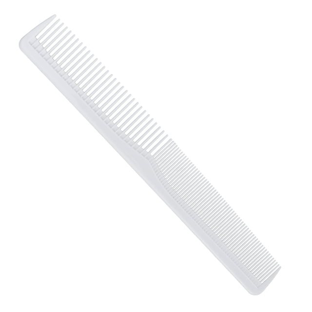 Peines de peluquería de plástico antiestático con dientes para estilismo, herramientas para el cuidado del cabello en salones de belleza y hoteles (blanco)