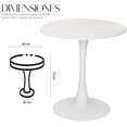 thumbnail image 3 of Mesa Redonda Shendy Vendy Moderna Mesita Decorativa Elegante, 3 of 5