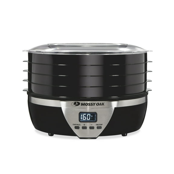 Mossy Oak 4 Tray Electric Food Dehydrator with Digital Timer, Adjustable Thermostat, 500 Watts