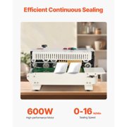 VEVOR Continuous Bag Band Sealing Machine, 0.24-0.47 in/6-12 mm Seal Width, Horizontal Band Sealer Machine with Digital Temperature Control, Bag Sealer for 0.02-0.8 mm Plastic Bags with Count Functio
