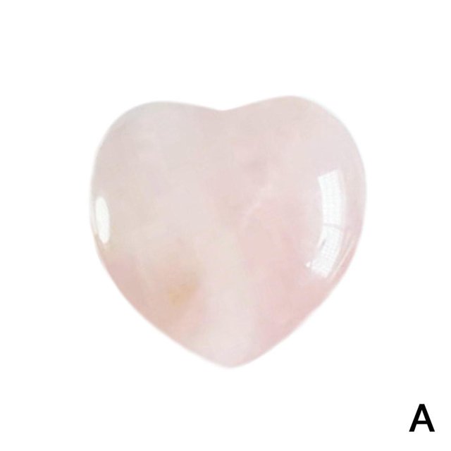 Décor en Cristal de Quartz Naturel en Forme de Cœur avec Poche, Pierre Précieuse de Guérison en Forme de Palmier J9S5
