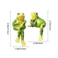 thumbnail image 3 of Euaioeiu Resin Frog Figurines for Home Decor,Cute Garden Ornaments,Hand-Painted Desktop Decor,Set of 2,4.13x3.35x2.95in,Green Frog Statue for Pot,Fairy Garden,Balcony,Indoor Outdoor Decorations, 3 of 6