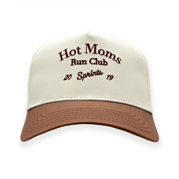 Hot Moms Run Club Trucker Hat, Adjustable Embroidered Cap for Women, Fun Gift for Active Moms, Perfect for Running, Jogging, Fitness, Outdoor Lifestyle and Everyday Streetwear