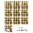 thumbnail image 3 of 10 piezas de azulejos de mosaico de mármol plano con relieve, calcomanías de pared para cocina y baño, papel tapiz artístico impermeable con autoadhesivo, 3 of 5