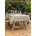 thumbnail image 4 of 52x70 Inch Outdoor Tablecloth with Umbrella Hole Zipper Rectangle Watercolor Flower Rectangular Tablecloths Outside Waterproof Retro Petals Floral Plant Painting Patio Table Cover for Picnic Party, 4 of 8