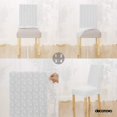 thumbnail image 4 of Deconovo - Funda de silla de comedor de punto jacquard, elástica, lavable y extraíble, de licra, para banquetes, juego de 6, color blanco, 4 of 7