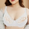 thumbnail image 2 of Aayomet Womens Plus Size Bra Womens Low Cut Bra Underwear Bralette Crop Top Female Bra Push Up Brassiere Plus Size Bra,White X-Large, 2 of 3