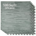 thumbnail image 2 of Clevr 100 Sq. Ft  3/8 Inch Thick Interlocking Foam Mats Flooring, Sea Haze Grey, 2 of 8