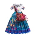 thumbnail image 4 of Vestido de princesa Mirabel de Disney para niñas, traje de Encanto para Cosplay, Carnaval, fiesta de cumpleaños, disfraz de Encanto para niños y bolsa, 4 of 5