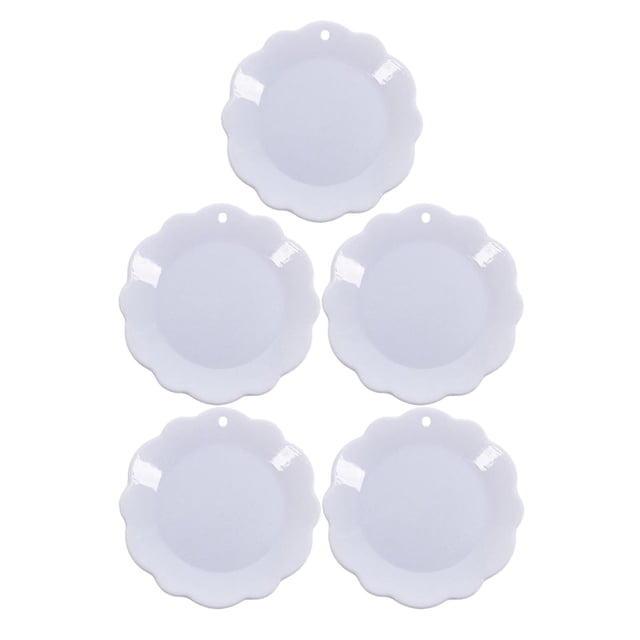 5 uds 1:12 casa de muñecas bandeja en miniatura Mini platos de comida, paisaje de escena de la vida, accesorio para casa de muñecas plato de postre 45 cm