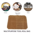 thumbnail image 3 of Knife Roll, Heavy Duty Knife Bag Waxed Canvas Knife Case for Knives Kitchen Tools Chef Knife Bag Water Resistant, Portable Knife Roll Bag for Chefs Culinary Traveling Camping, 3 of 7
