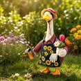 thumbnail image 3 of 23 Inch Porch Goose Outfit Set Fabric Garden Patio Decoration Seasonal Yard Ornament for Outdoor Courtyard Display, 3 of 6