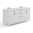 thumbnail image 3 of Water Creation Elizabeth 72" Wood Double Bathroom Vanity in White and Chrome, 3 of 7