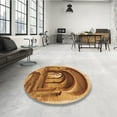 thumbnail image 3 of Ahgly Company Indoor Round Patterned Cantaloupe Orange Area Rugs, 7' Round, 3 of 6