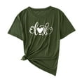 thumbnail image 2 of ZVNAΖH Womens Plus Size Tee Shirts "Love" Letter Print Tees Crew Neck Short Sleeve T Shirt, Sizes S-5XL, 2 of 3
