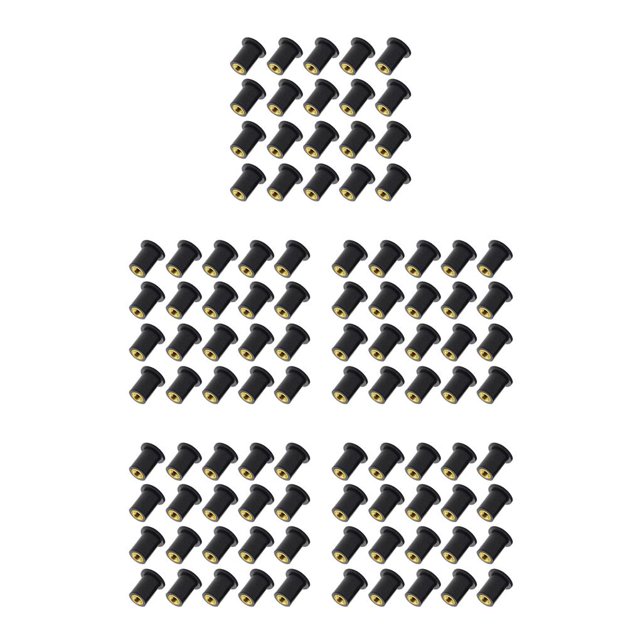 braveheart 20 Pieces Rubber Motorcycle Wind Screen Screw Portable Replacement M5 Motorbike Windshield Nut Fastener Accessories 5Set