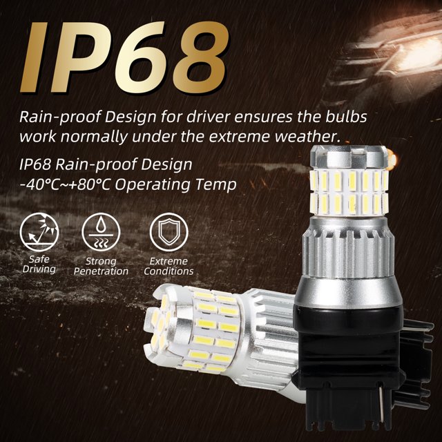 Gwong Autos 1PAIR T25 3157 P27 / 7W LED luces de inversión 36SMD Enchufe y reproducir Luces de freno automático impermeables para el reemplazo del automóvil Gwong 24010661