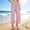 Hot Pink, variant on Drovellove Women's Plus Size Loose High-Waist Linen Pants – Wide Leg Casual Trousers with Pockets for Summer