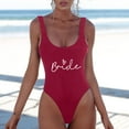 thumbnail image 2 of MKLEKYY Trajes De Baño Mujer Curvy Women Fashion Letter Print Piece Swimsuit Sexy Bikini Swimwear Bathing Sleeveless Backless Swimsuit 1735, 2 of 4