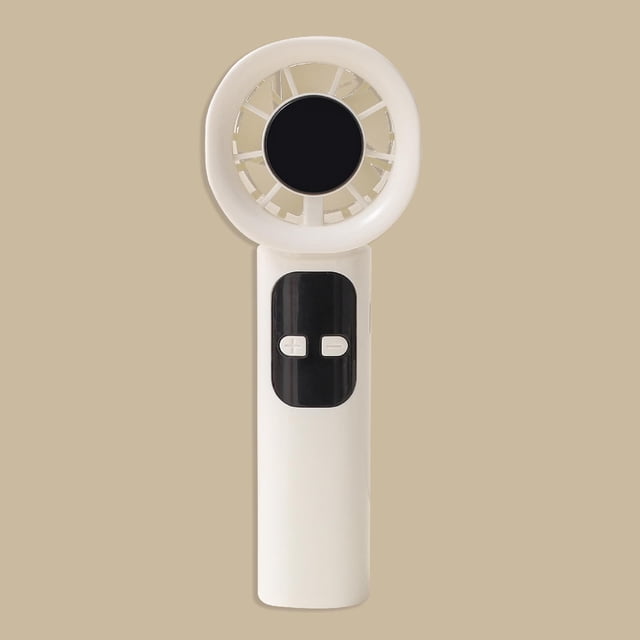 weibbin Handheld Mini Electric Fan Cream Wind High Speed Infinitely Adjustable Speed Portable Outdoor Small Fan