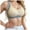 Beige, variant on 2PC Womens Bralettes Transparent Shoulder Strap Cordless Backless Spongeless Triangle Bralette,White,L