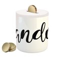 thumbnail image 1 of Brandon Piggy Bank, Widespread Name Design with Monochrome Letters Cursive Font Pattern, Ceramic Coin Bank Money Box for Cash Saving, 3.6" X 3.2", Black and White, by Ambesonne, 1 of 4