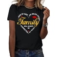 thumbnail image 1 of Family Love Heart Print T-Shirt for Women, Casual Crew Neck, Medium Stretch, Cartoon Pattern, for All Seasons, 1 of 6