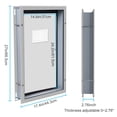 thumbnail image 3 of XL Aluminum Pet Dog Cat Door Ownpets Magnetic Locking Flap Screen Puppy Gate Frame for Screens, Glasses, Doors & Walls White, 3 of 8