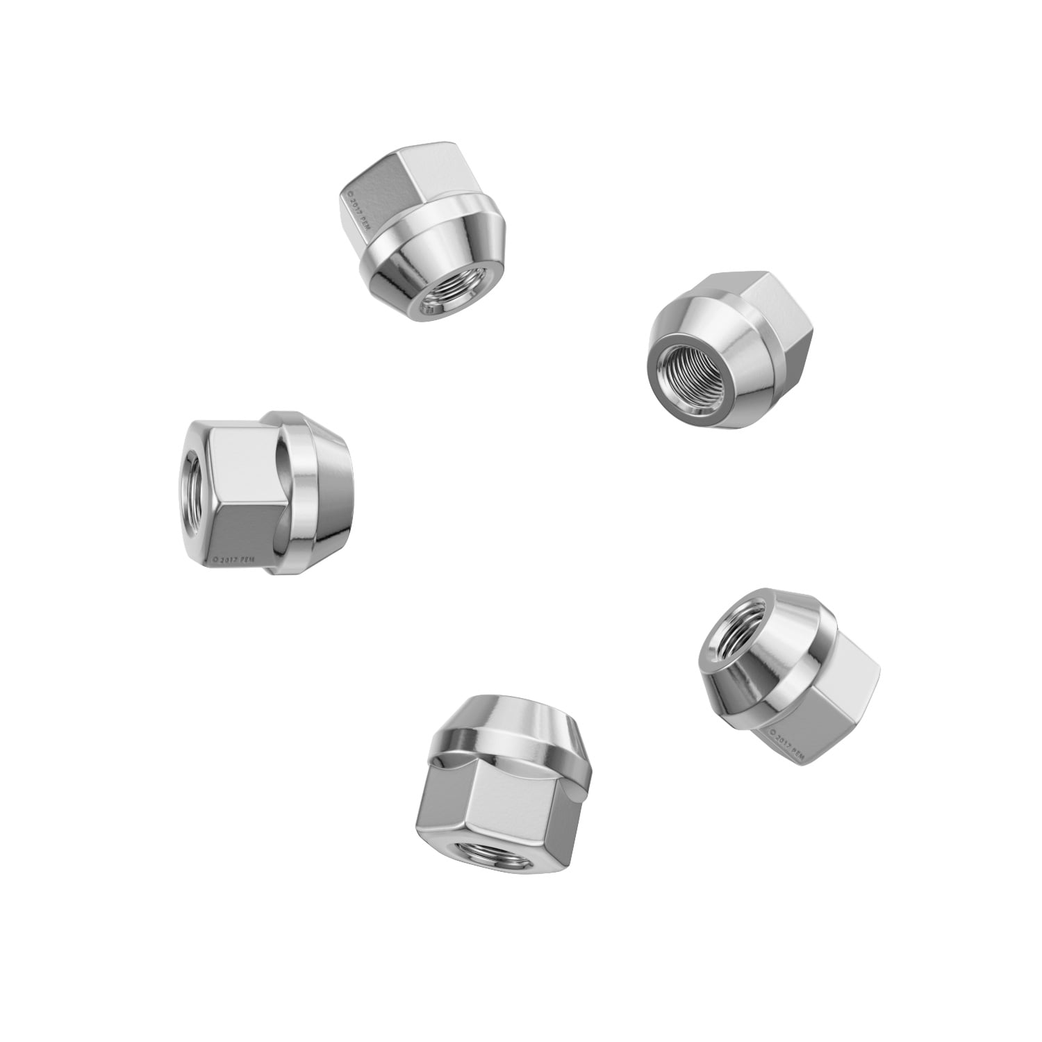 20pcs Chrome Open End Lug Nuts - 7/16"x20 Threads  - 0.81" Length - Cone Conical Taper Acorn Seat - 19mm 3/4" Hex - Compatible with Buick Chevy Chevrolet Pontiac Oldsmobile Cutlass Supreme