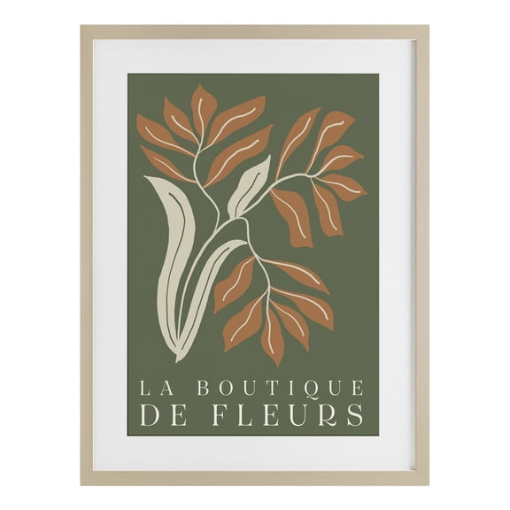 Stupell Industries Flower Shop Midcentury Minimal Birch Framed Print Under Glass, design by Emily Navas