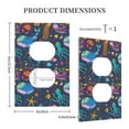 thumbnail image 3 of KLL Marine Inhabitants Pattern Electrical Outlet Covers, 3" x 5" 1 Pack Electric Receptacle Plug Covers for Decorator Receptacle Outlet & Switch-Style S, 3 of 6