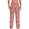 thumbnail image 2 of Bixox Men's Strawberries Patterned Pajama Pants with Pockets Lounge Clothes for Home, 2 of 5