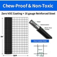 thumbnail image 2 of Black PVC Coated Welded Wire Fence 36IN x 50FT, 16 Gauge 2/3 Inch Mesh Heavy-Duty Vinyl Coated Metal Wire Fencing for Garden, Pet, Chicken & Rabbit Protection, 2 of 12