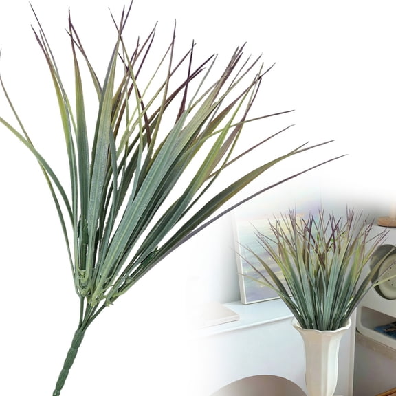 1 Pc Outdoor Fake Plants UV Resistant Artificial Tall Grass Plants Faux Tropical Flowers Bushes Fall Winter Summer Planters Yard Patio Front Porch Décor Plastic Greenery Shrubs Decoration,D