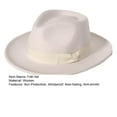 thumbnail image 7 of Felt Hat Sun Protection Windproof Non-fading Anti-shrink Comfortable Wear Breathable Bow Decoration Dome Hat Fashion Accessory, 7 of 7