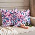 thumbnail image 2 of Colorful Floral Pillow Covers 2 Pack Spring Abstract Red Blue Flower Art Garden Pillowcase Waterproof Outdoor Throw Pillow Cover for Patio Garden Square Cushion 18”x18”, 2 of 9