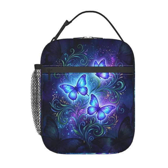 Butterfly Lunch Bag, Reusable Lunch Box Insulated For Keeping Food Cold, Suitable For Work, Office, And Picnic Travel