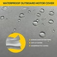 thumbnail image 4 of Seal Skin Outboard Motor Cover with Zipper, 600D Waterproof, UV-Proof, Trailerable Full Size Boat Engine Cover for Motor, Fade Resistant, Gray Color, Fits 225-250HP, 4 of 7