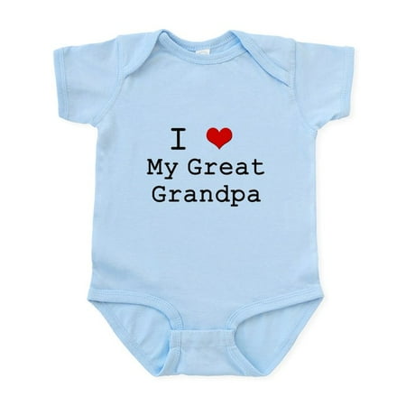 

CafePress - I Heart My Great Grandpa Infant Bodysuit - Baby Light Bodysuit Size Newborn - 24 Months