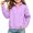 Purple, variant on Girls Quarter Zip Sweatshirt Long Sleeve Turtleneck Fashion Casual Kids Pullover Tops Gray 9-10 Years