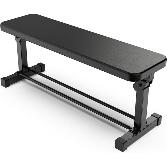 Extended flat bench press, extra-long fitness bench, suitable for weightlifting and strength training, with a weight capacity of 1000 pounds, home fitness equipment.