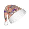 thumbnail image 2 of KLL Christmas Hats for Adults Plush Cute Lamas Print Santa Hat Xmas Fluffy Santa Claus Hat for Women Men, 2 of 6