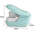 thumbnail image 2 of Table Stapler Needleless Stapler Portable Small Stapler Nail Office Accessory 5 Pages(green,1pcs), 2 of 5