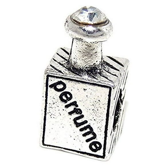 Buckets of Beads Clear Rhinestone Perfume Charm Beads Fits Most Major Charm Bracelets For Women Girls